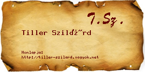 Tiller Szilárd névjegykártya